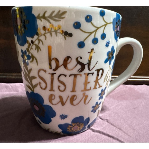 "BEST SISTER EVER" BIG MUG - Threshold Coffee Cup‎ Target Brand. 5" Tall 20 Oz. - Picture 1 of 7